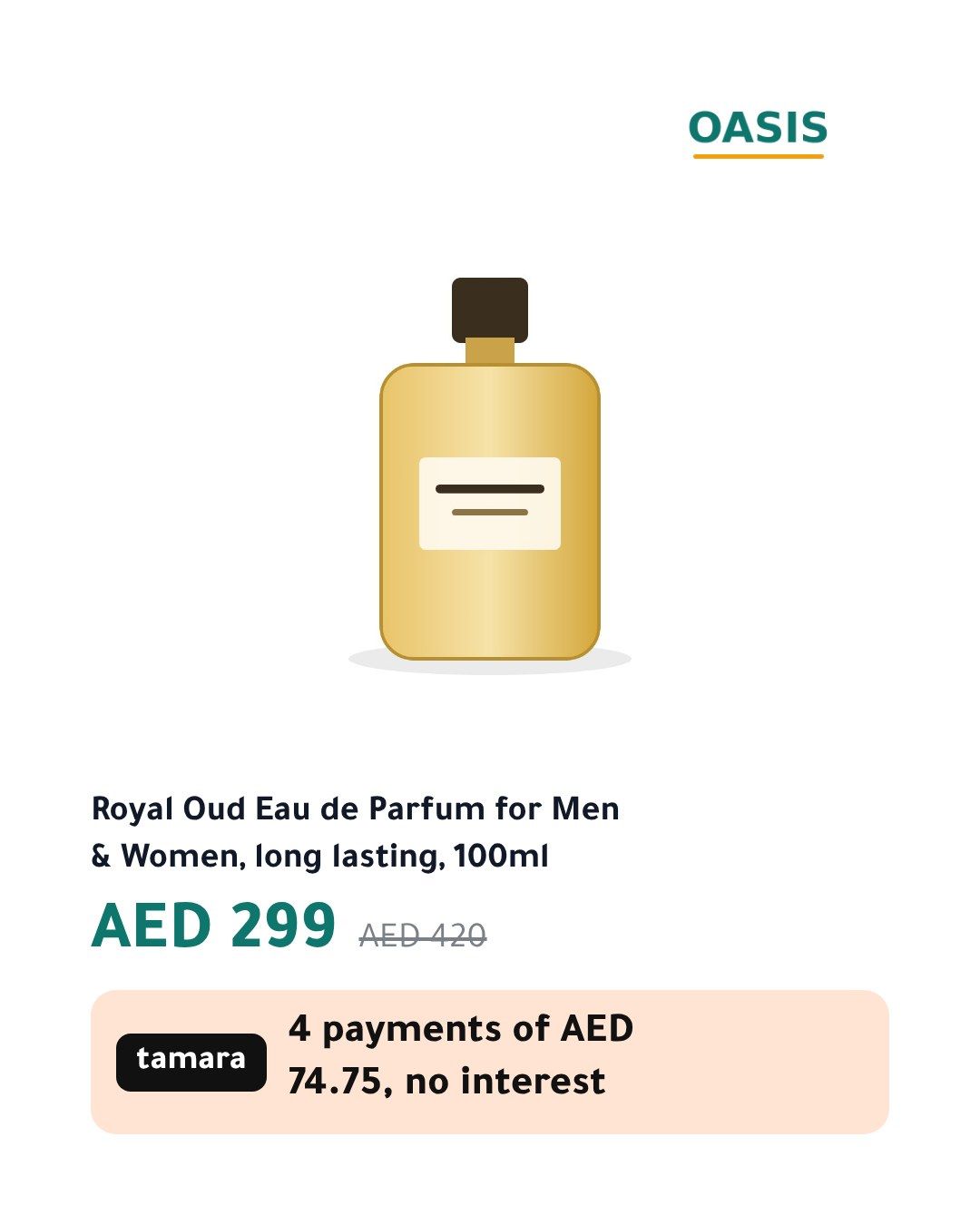 The Pay later template, 4:5 feed, on a sample product