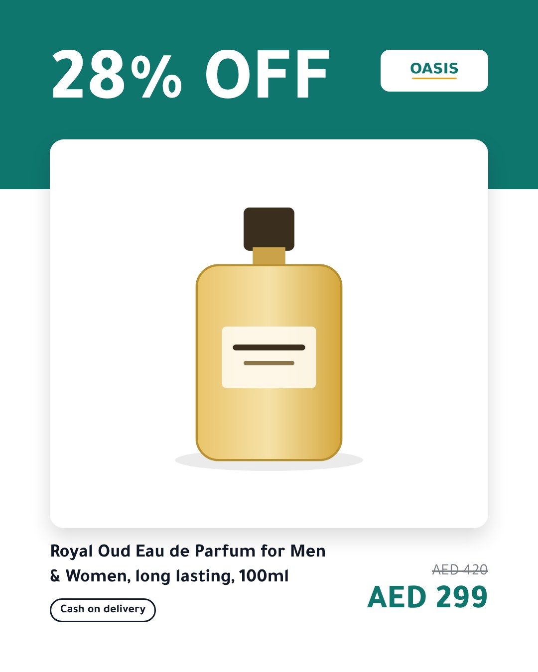 The Bold template, 4:5 feed, on a sample product