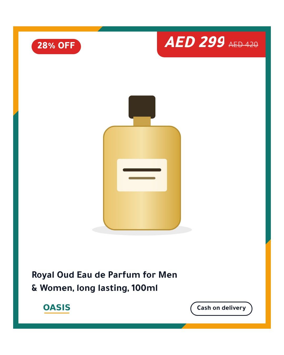 The Frame template, 4:5 feed, on a sample product