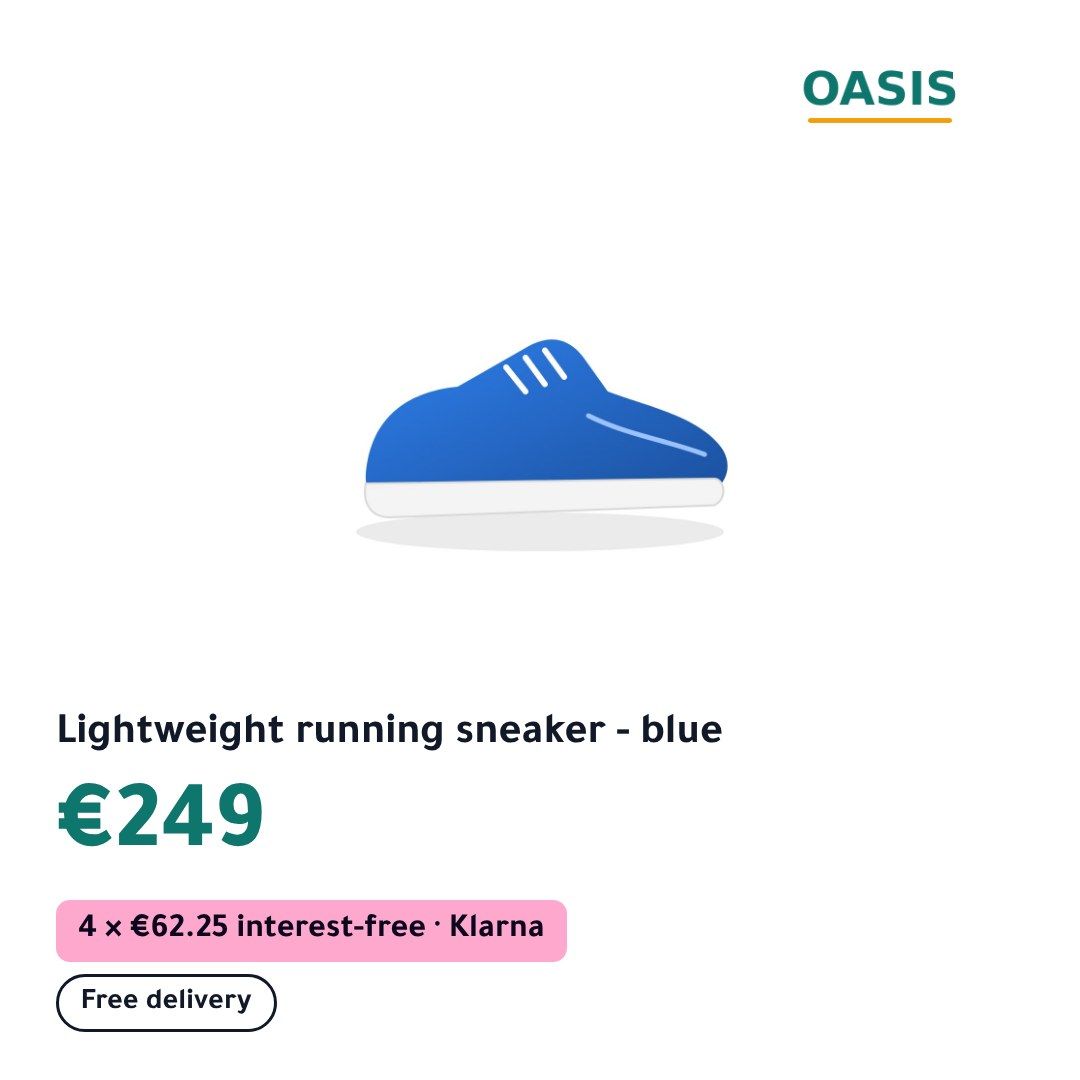 The Sale template on a sample product, Square 1:1, in English