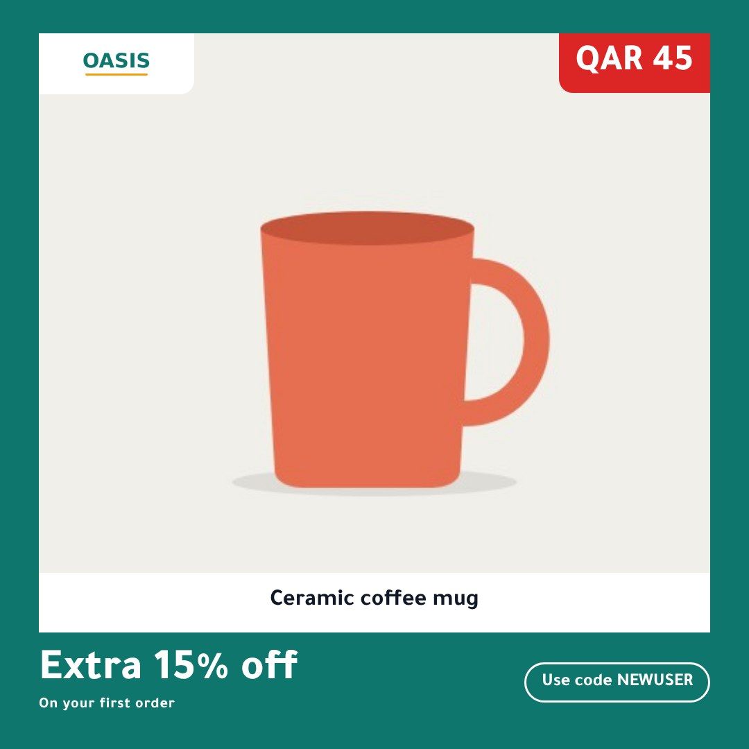 The Poster template, No offer, square 1:1, on a sample product
