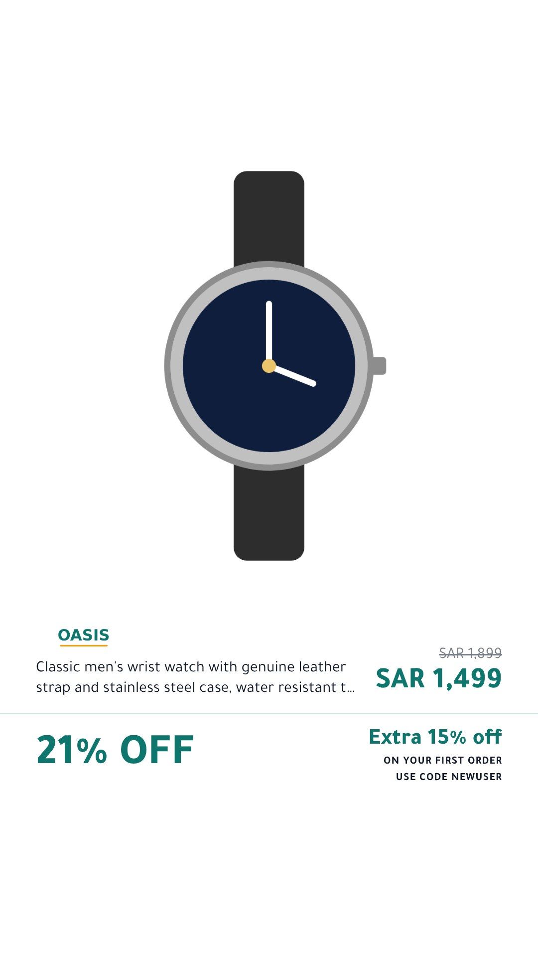 The Promo code template, 9:16 Stories and Reels, on a sample product