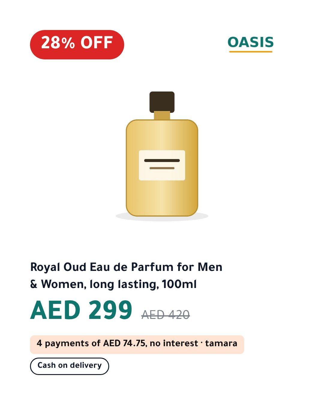 The Sale template, 4:5 feed, on a sample product