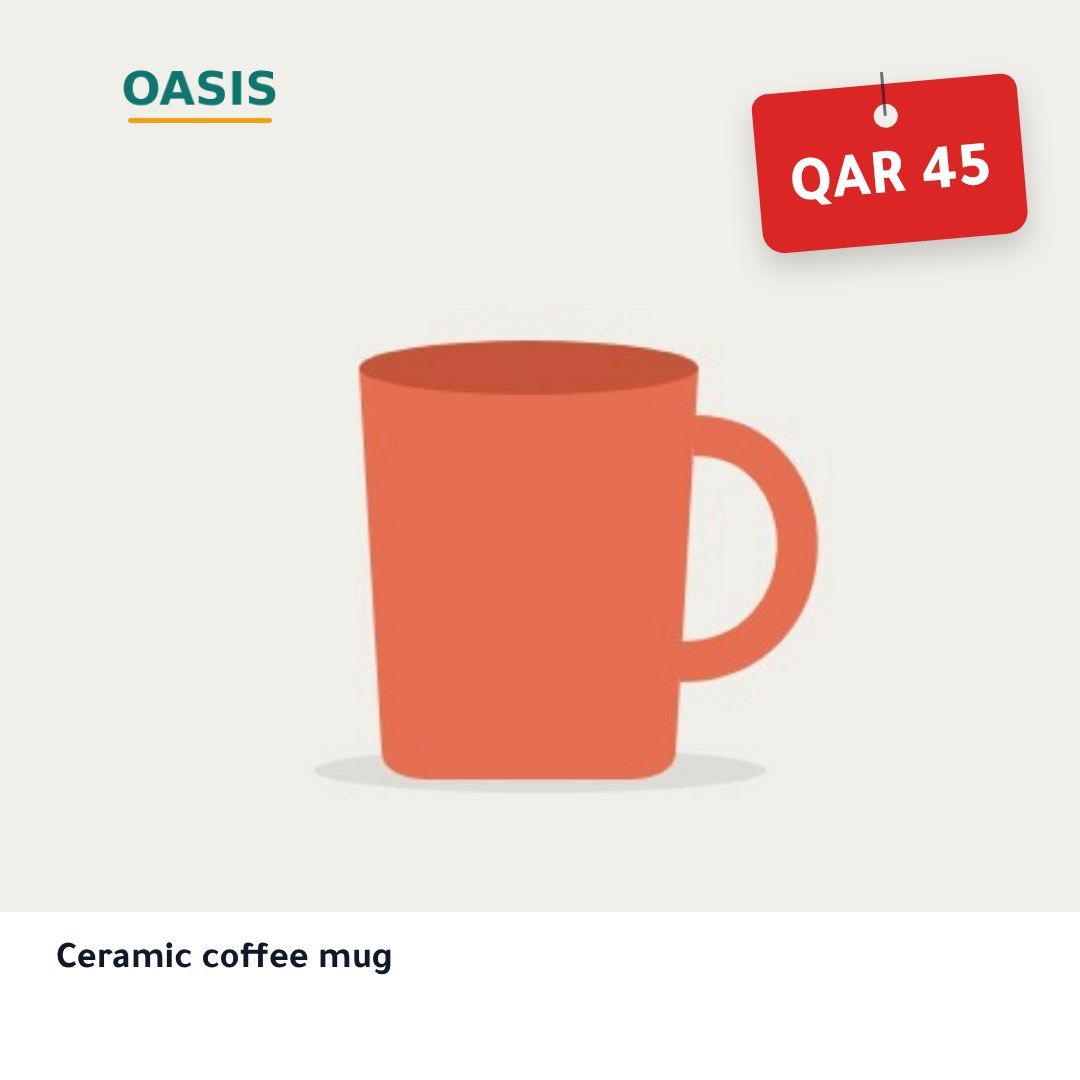 The Price tag template, No offer, square 1:1, on a sample product