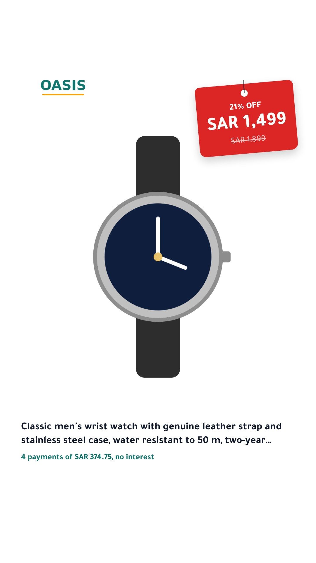 The Price tag template, 9:16 Stories and Reels, on a sample product
